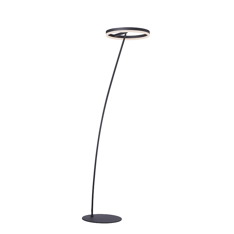 Design vloerlamp donkergrijs incl. LED en dimmer - Damir