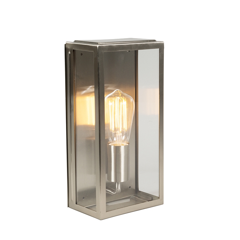 Moderní obdélníkové venkovní nástěnné svítidlo ocel IP44 - Rotterdam 1