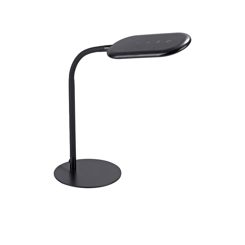 Moderní stolní lampa černá stmívatelná včetně LED - Kiril
