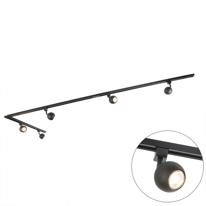 Systém Smart Rail černý 1fázový vč.5 WiFi GU10 - Gissi