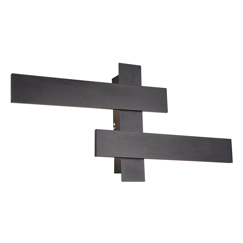 Moderní nástěnná lampa černá včetně LED třístupňového stmívatelného 2 světla - Lisa