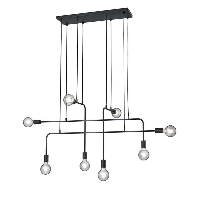 Moderní závěsná lampa černá 8-světlo - Tibo