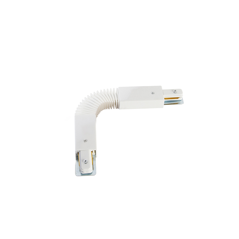 Verstelbaar koppelstuk voor 1-fase rail wit