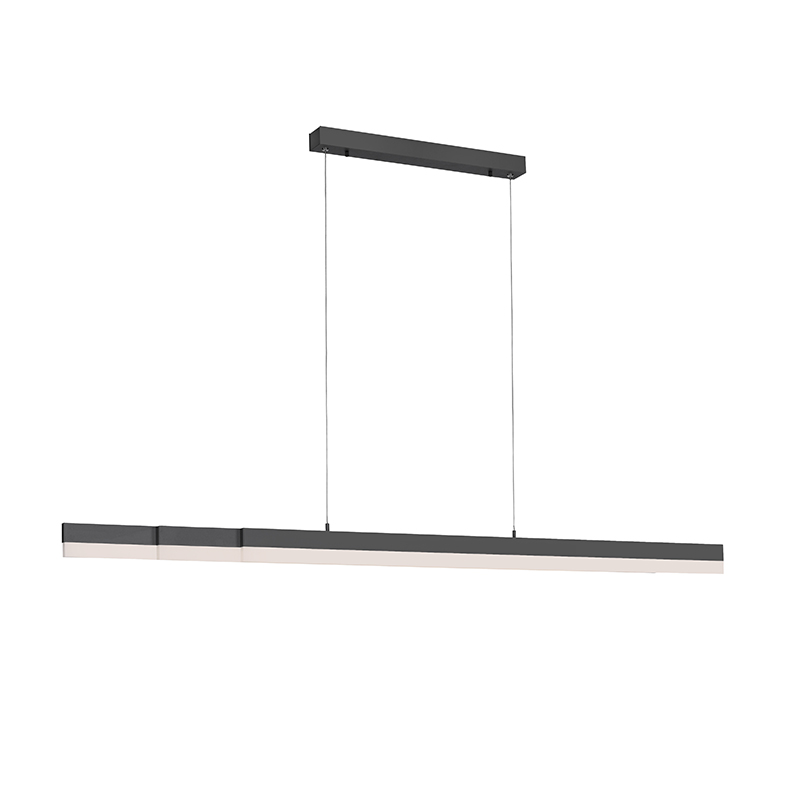 Moderní závěsná lampa tmavě šedá včetně LED 2700-5000K - Nikola