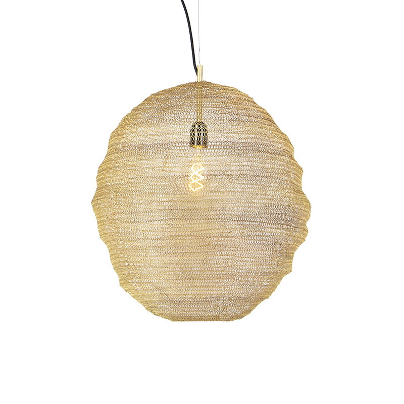 Orientální závěsná lampa zlatá - Nidum Gran