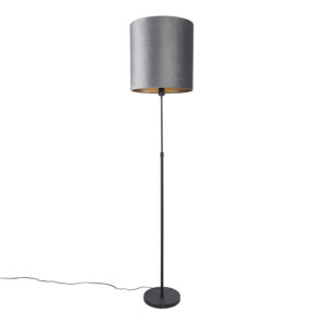 Stojací lampa černá odstín šedá 40 cm nastavitelná - Parte