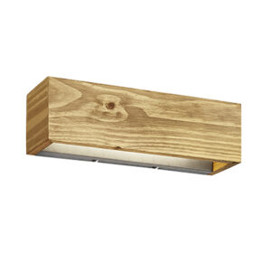 Venkovské nástěnné svítidlo dřevěné 39 cm včetně LED stmívatelné - Linc
