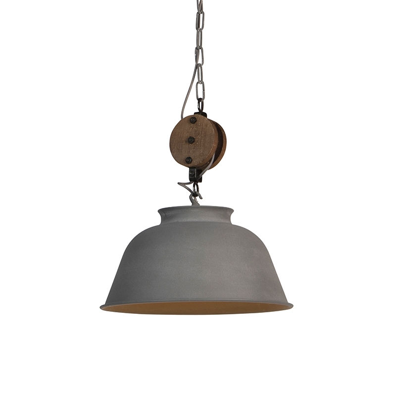 Průmyslová závěsná lampa betonový vzhled - Bax